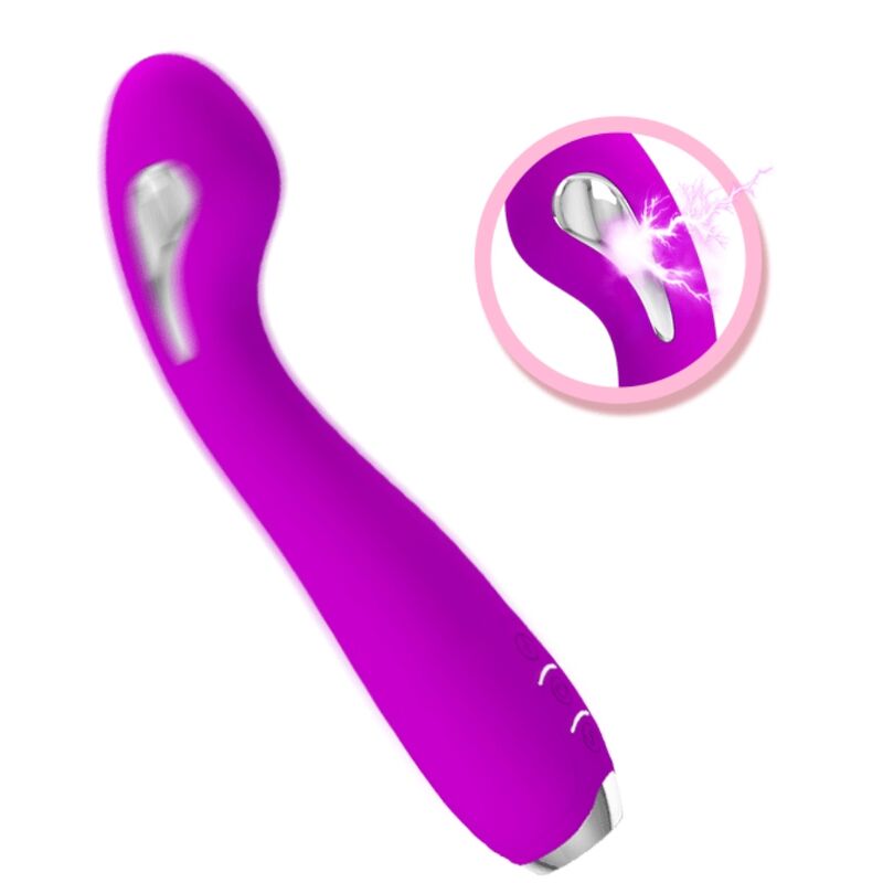 PRETTY LOVE - VIBRATORE ELETTROSHOCK RICARICABILE HECTOR IMPERMEABILE VIOLA - immagine 4