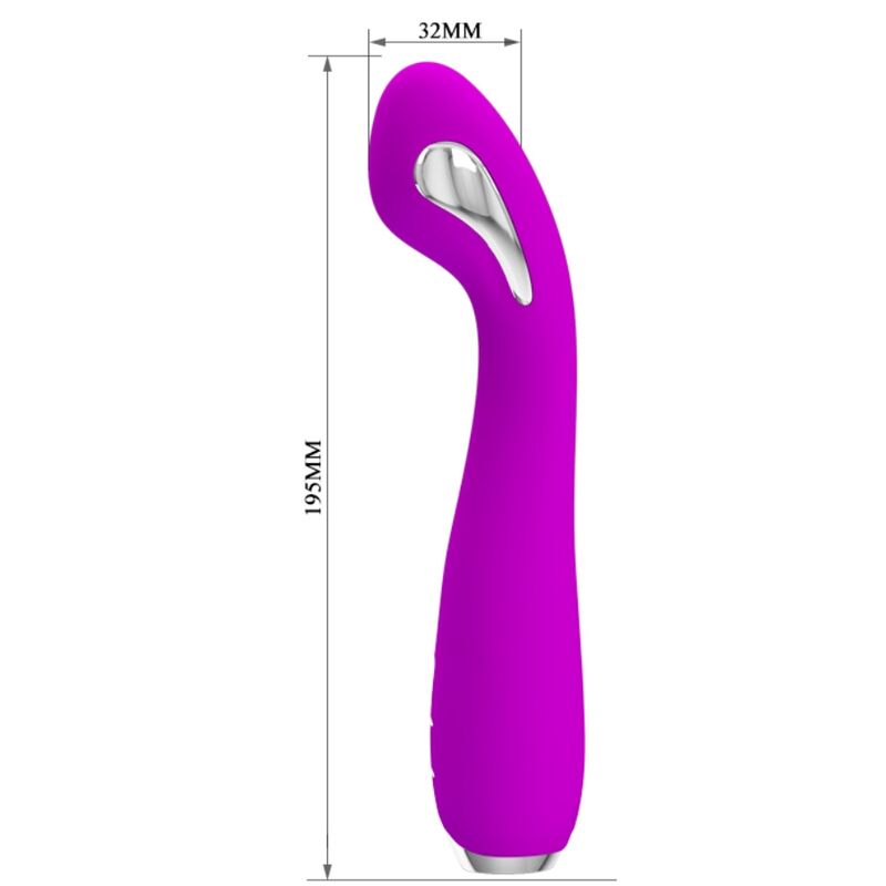 PRETTY LOVE - VIBRATORE ELETTROSHOCK RICARICABILE HECTOR IMPERMEABILE VIOLA - immagine 5