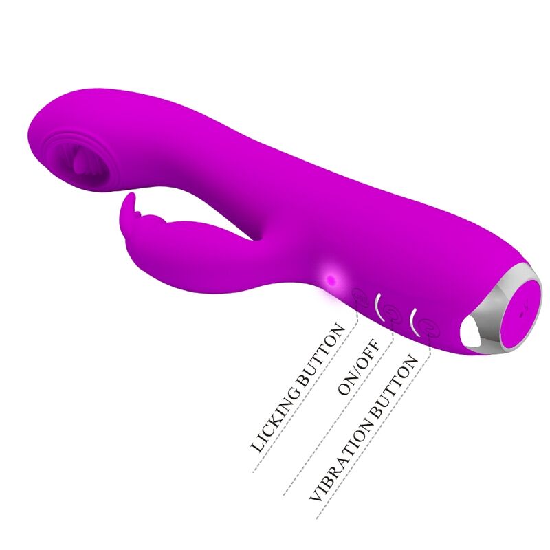 PRETTY LOVE - VIBRATORE RICARICABILE RACHEL CON VENTOSA VIOLA - immagine 6