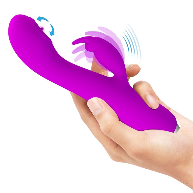 PRETTY LOVE - VIBRATORE RICARICABILE RACHEL CON VENTOSA VIOLA - immagine 9