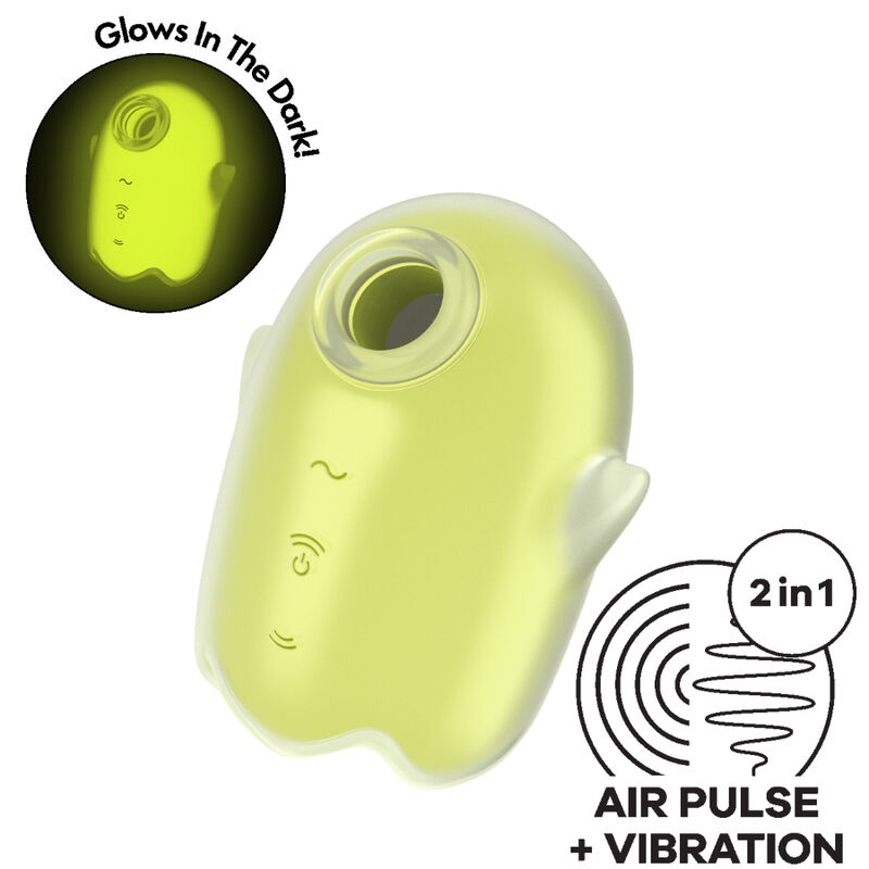 SATISFYER - GLOWING GHOST AIR PULSE & VIBRADOR AMARILLO - immagine 4