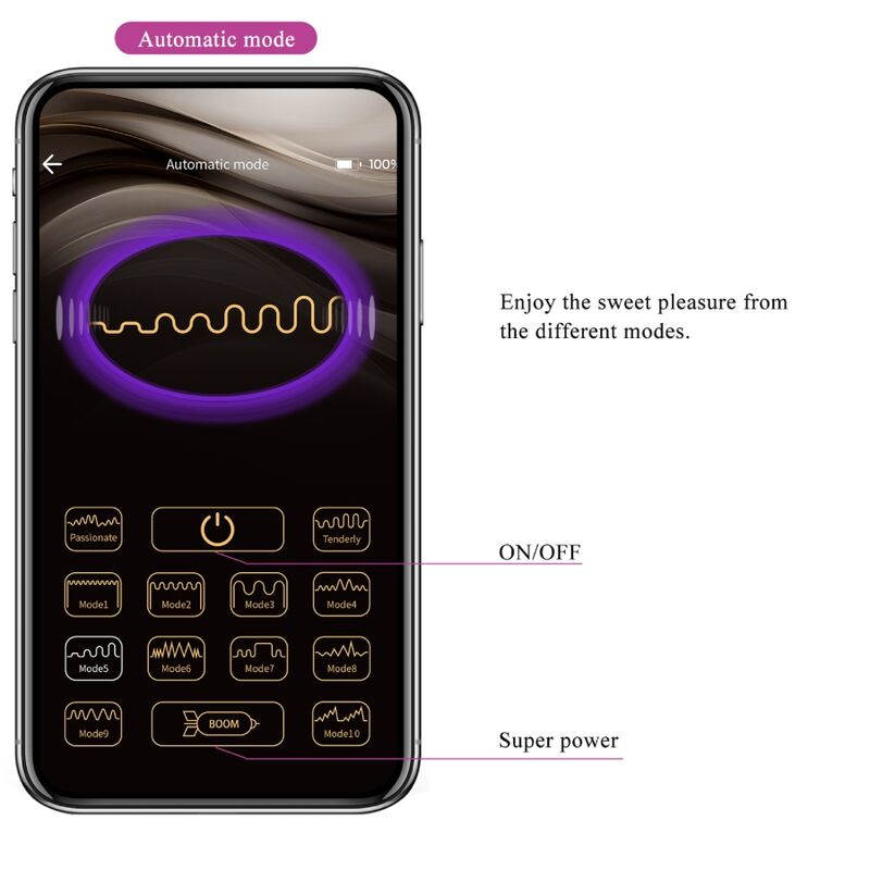PRETTY LOVE - APP JAYLEEN VIBRATOR TELECOMANDO VIOLA - immagine 17