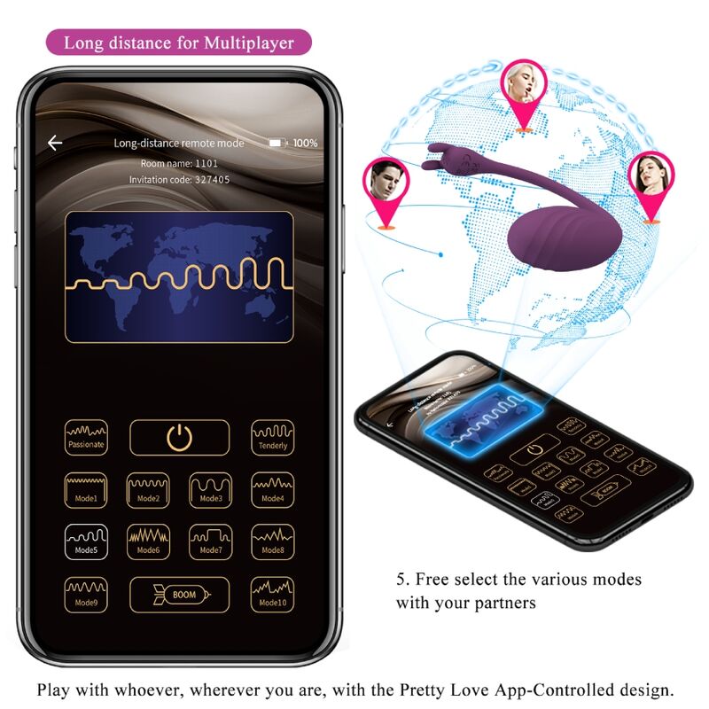 PRETTY LOVE - CATALINA VIBRATOR APP TELECOMANDO VIOLA - immagine 18