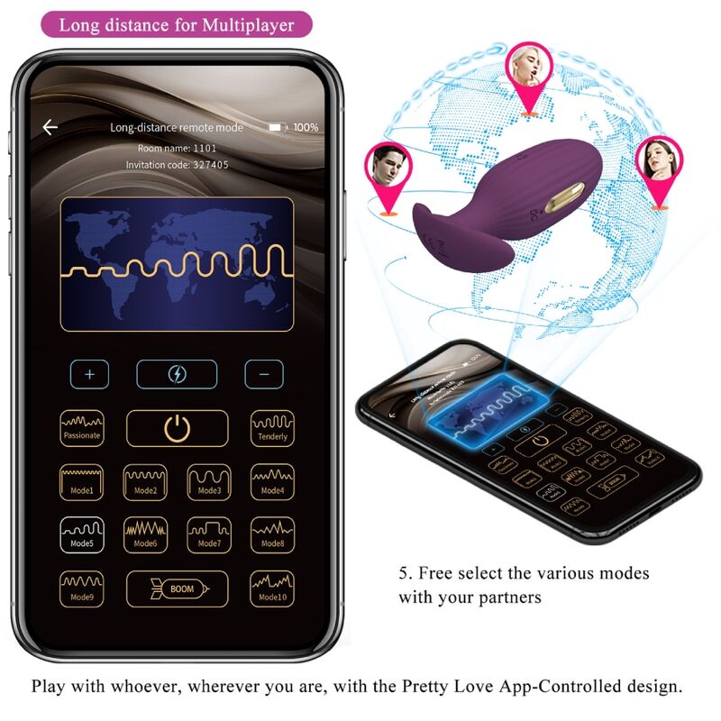 PRETTY LOVE - PLUG ANALE CONTROLLATO DA APP JEFFERSON VIOLA - immagine 17