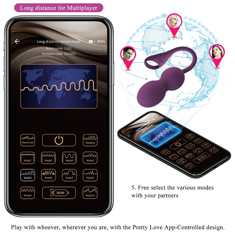 PRETTY LOVE - APP ELVIRA KEGEL BALLS TELECOMANDO VIOLA - immagine 14