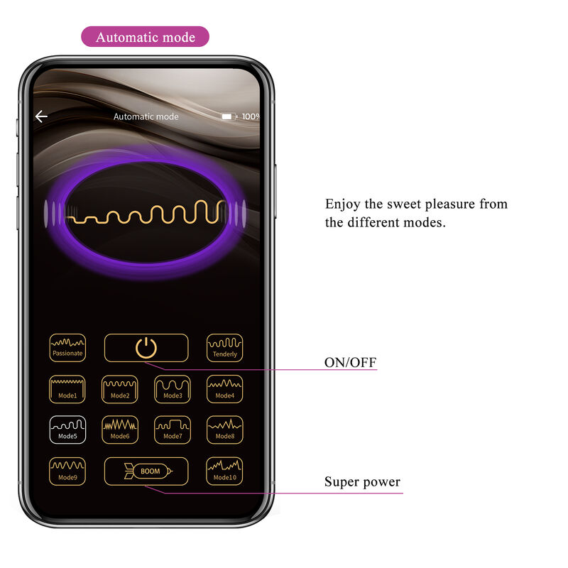 PRETTY LOVE - HECTOR VIBRATORE ELETTROSHOCK BY APP CONTROL VIOLA - immagine 17