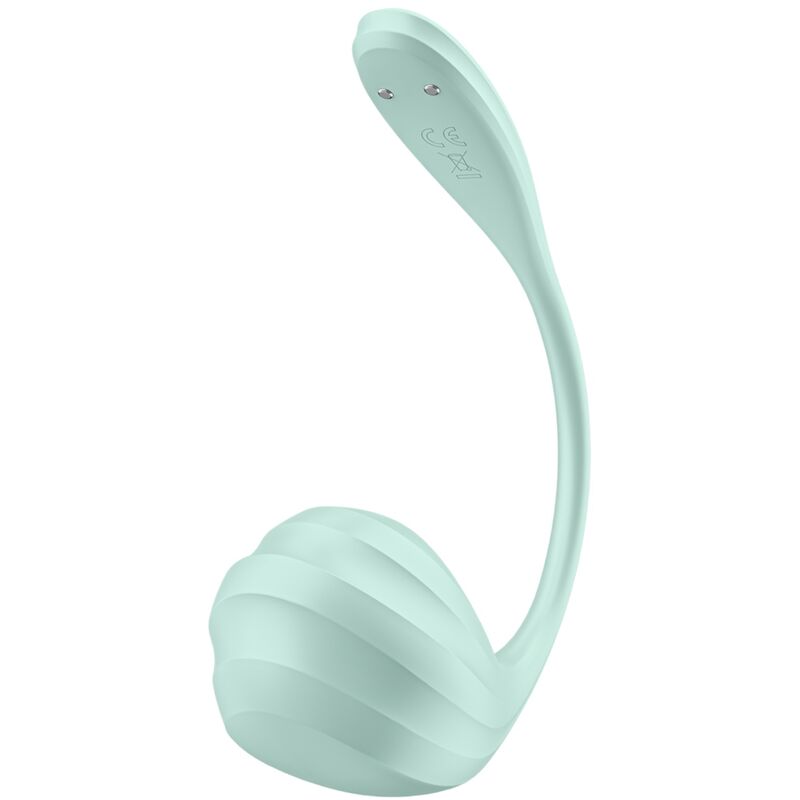 SATISFYER - STIMOLATORE PUNTO G PETALE LISCIO VERDE ACQUA APP GRATUITA - immagine 3