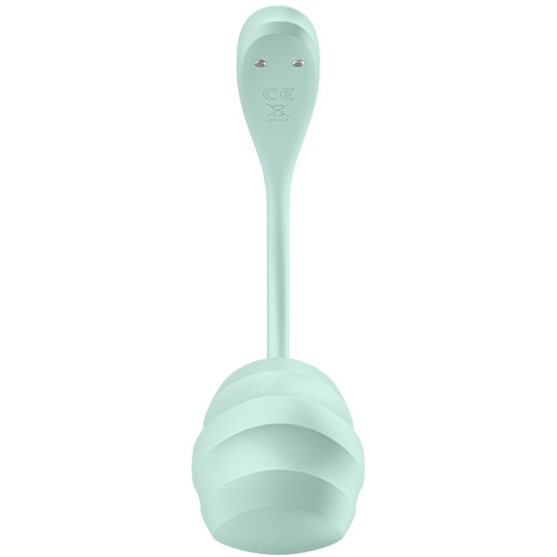 SATISFYER - STIMOLATORE PUNTO G PETALE LISCIO VERDE ACQUA APP GRATUITA - immagine 2