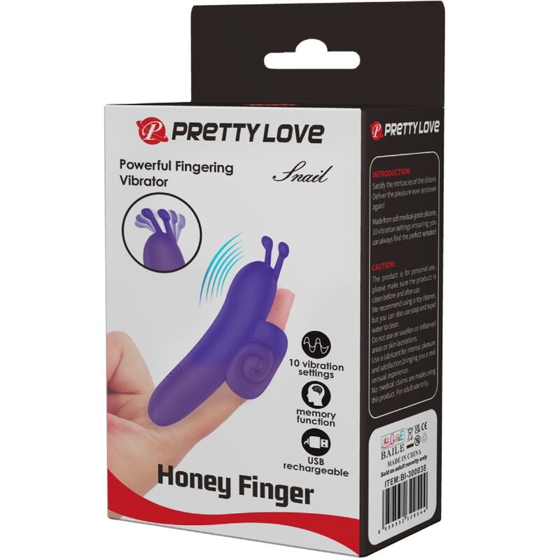 PRETTY LOVE - SNAIL POTENTE STIMOLATORE DELLE DITA VIOLA - immagine 8