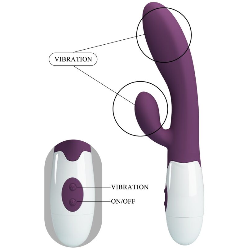 PRETTY LOVE - ALVIS VIBRATORE RABBIT E PUNTO G VIOLA - immagine 8