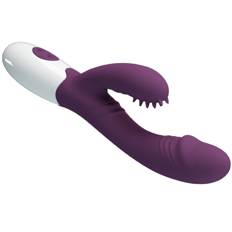 PRETTY LOVE - ANDRE VIBRATORE RABBIT E STIMOLATORE PUNTO G VIOLA - immagine 5