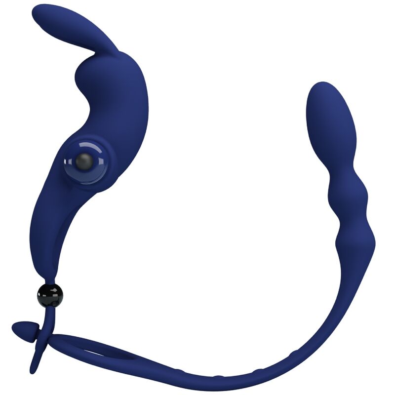 PRETTY LOVE - AYAD ANELLO VIBRATORE RABBIT CON SPINA BLU - immagine 2