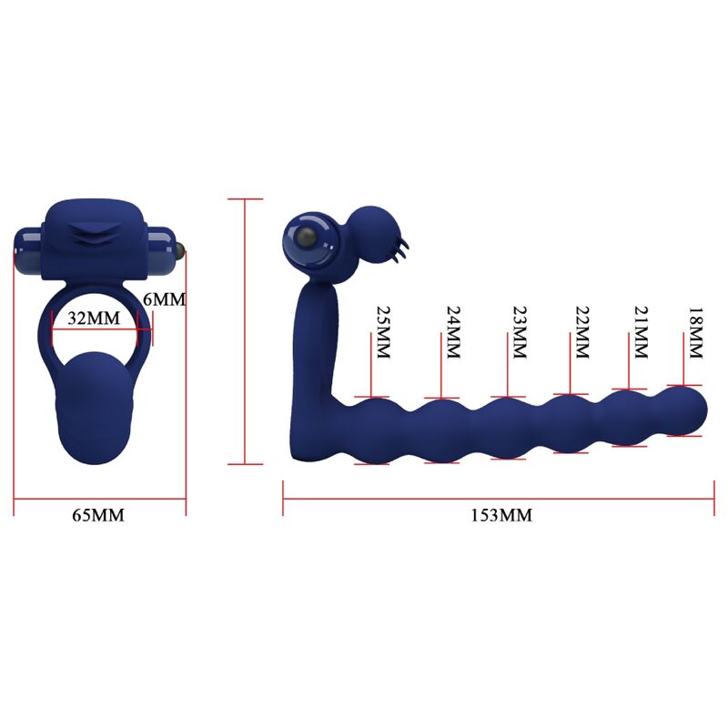 PRETTY LOVE - AJMAL ANELLO VIBRANTE CON SPINA BLU - immagine 7