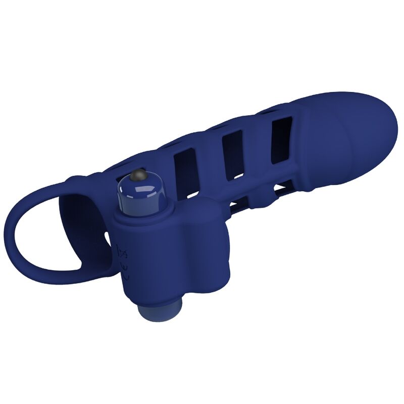 PRETTY LOVE - ALTAF ANELLO VIBRATORE CON GUAINA IN SILICONE BLU - immagine 2