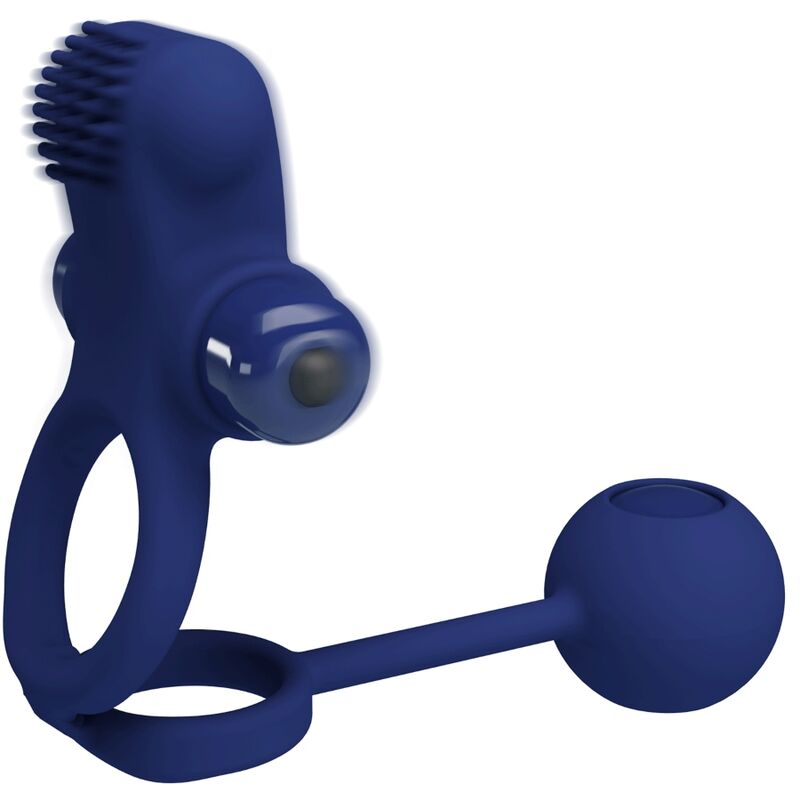 PRETTY LOVE - REMINGTON DOPPIO ANELLO VIBRANTE CON SPINA BLU - immagine 4