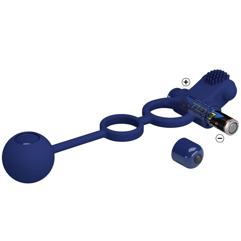 PRETTY LOVE - REMINGTON DOPPIO ANELLO VIBRANTE CON SPINA BLU - immagine 8