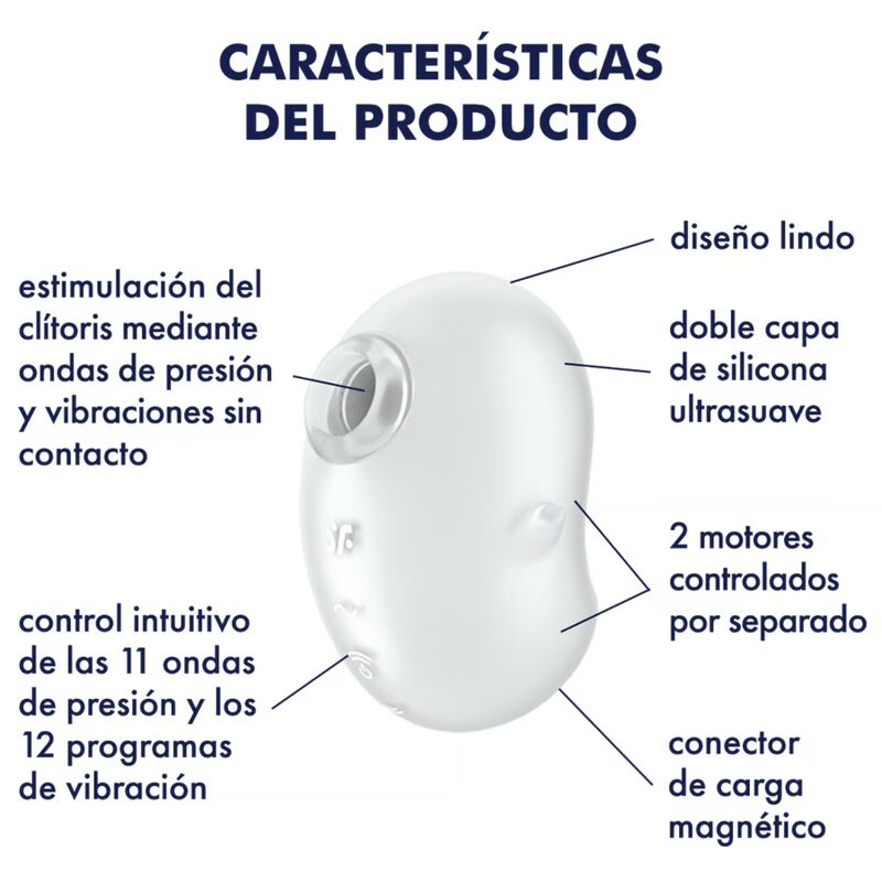 SATISFYER - CUTIE GHOST VIBRATORE LAY-ON BIANCO - immagine 4