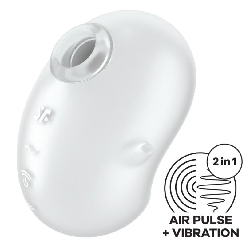 SATISFYER - CUTIE GHOST VIBRATORE LAY-ON BIANCO - immagine 2