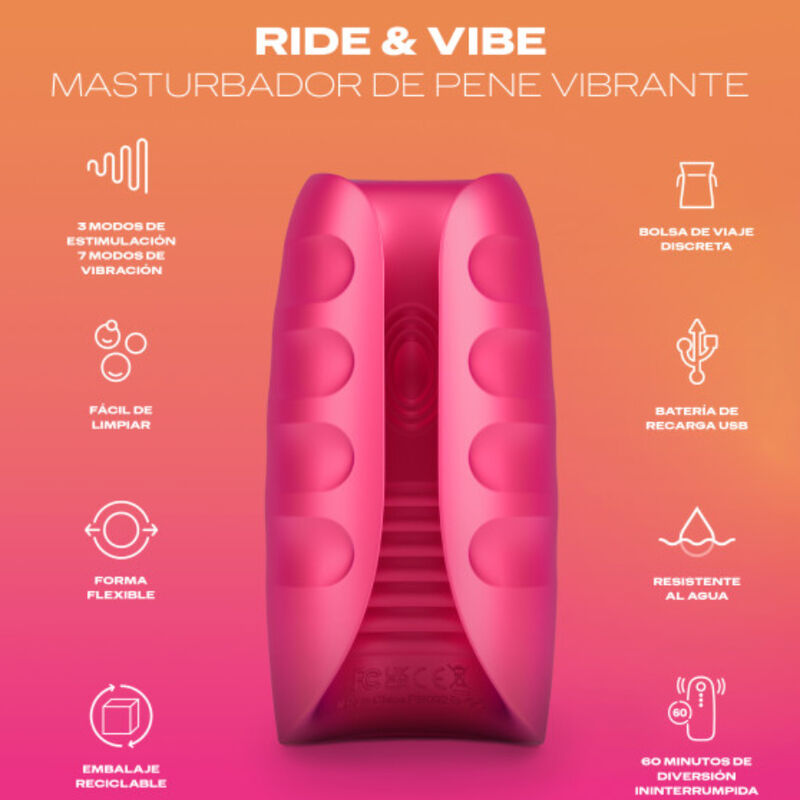 DUREX - MASTURBATORE VIBRATORE TOY RIDE & VIBE - immagine 2