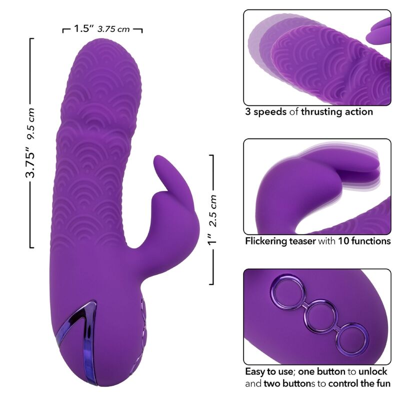 CALEXOTICS - MANHATTAN BEACH MARVEL VIBRATORE RABBIT VIOLA DI CALIFORNIA DREAMING - immagine 7