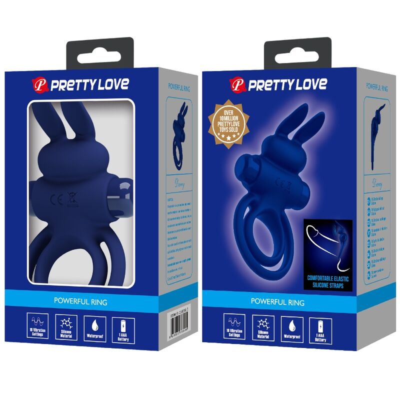 PRETTY LOVE - DAREY DOPPIO ANELLO VIBRANTE CONIGLIO BLU - immagine 9