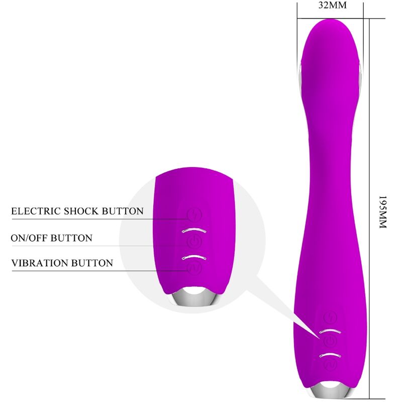 PRETTY LOVE - HECTOR VIBRATORE ELETTROSHOCK APP GRATUITA VIOLA - immagine 5