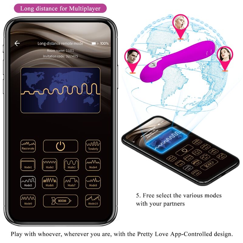 PRETTY LOVE - HECTOR VIBRATORE ELETTROSHOCK APP GRATUITA VIOLA - immagine 14