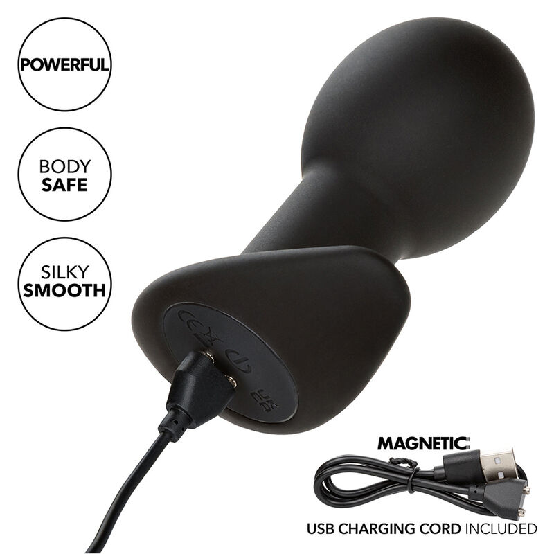 CALEXOTICS - ROCK BOTTOM ANAL PLUG 10 VIBRAZIONI SILICONE NERO - immagine 7