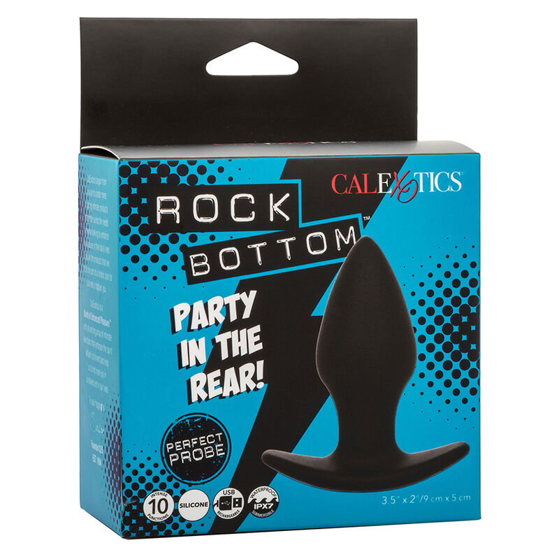 CALEXOTICS - ROCK BOTTOM PERFECT ANAL PLUG 10 VIBRAZIONI SILICONE NERO - immagine 10