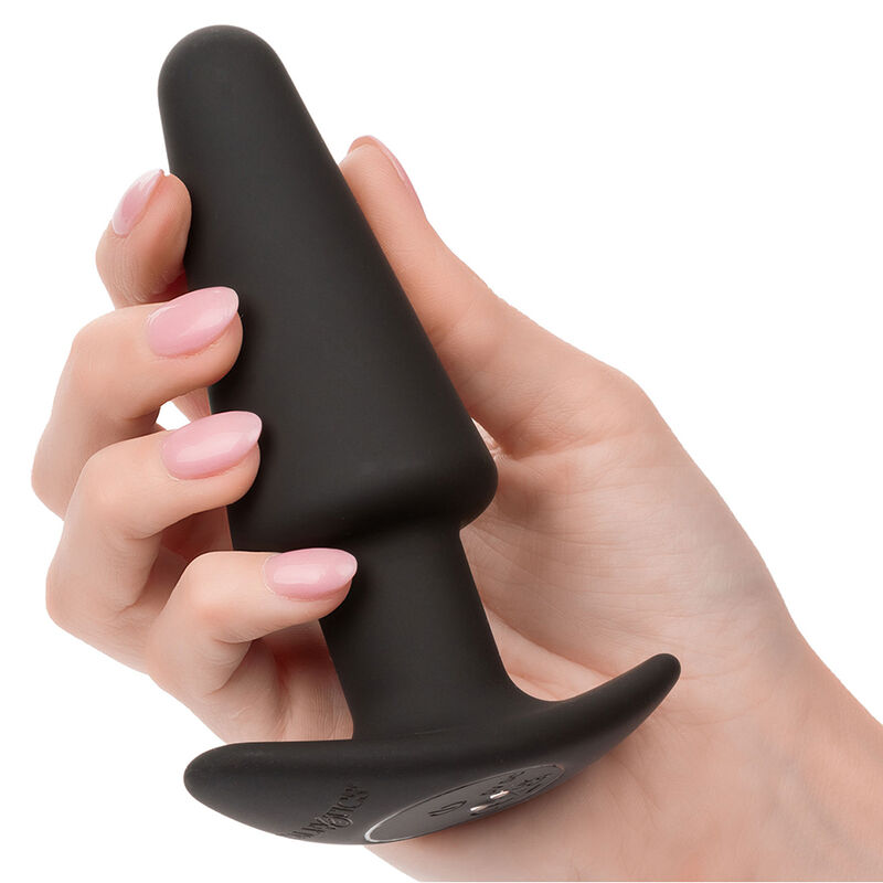 CALEXOTICS - ROCK BOTTOM TAPPO ANALE CONICO 10 VIBRAZIONI SILICONE NERO - immagine 6