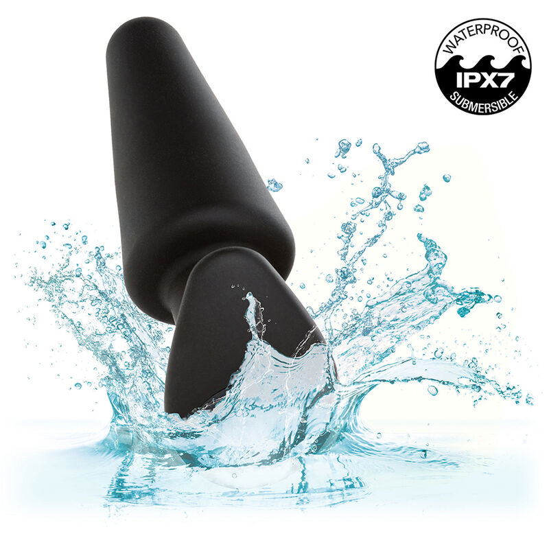 CALEXOTICS - ROCK BOTTOM TAPPO ANALE CONICO 10 VIBRAZIONI SILICONE NERO - immagine 9