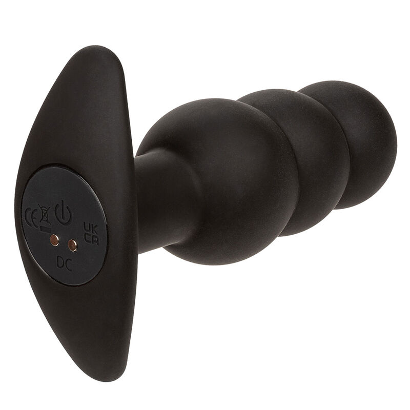 CALEXOTICS - ROCK BOTTOM PERLINE TAPPO ANALE 10 VIBRAZIONI SILICONE NERO - immagine 4