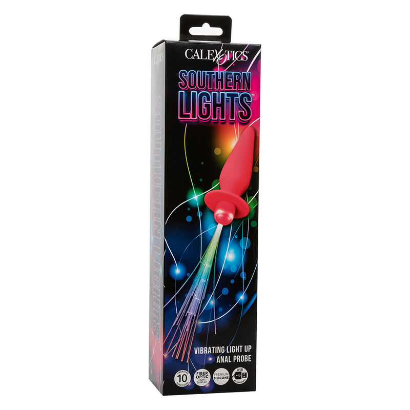 CALEXOTICS - SOUTHERN LIGHTS LIGHT UP PLUG ANALE 10 VIBRAZIONI SILICONE ROSA - immagine 8