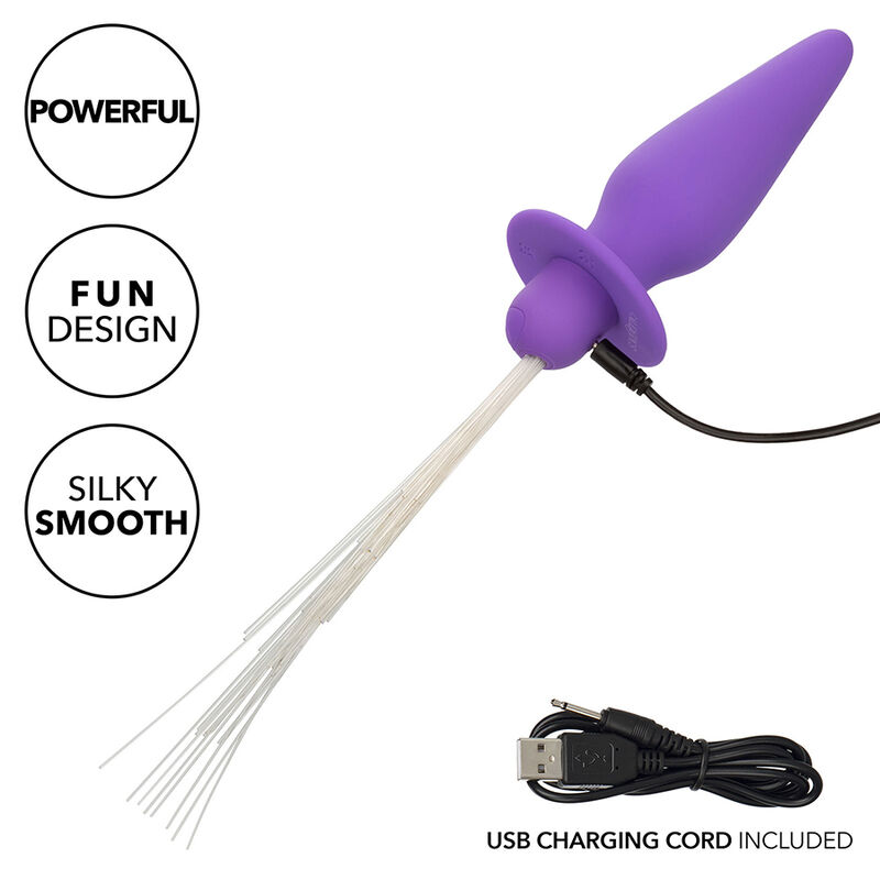 CALEXOTICS - SOUTHERN LIGHTS LIGHT UP PLUG ANALE 10 VIBRAZIONI SILICONE VIOLA - immagine 7