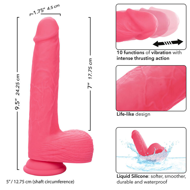 CALEXOTICS - STUDS VIBRATORE REALISTICO 10 VIBRAZIONI ROSA - immagine 8