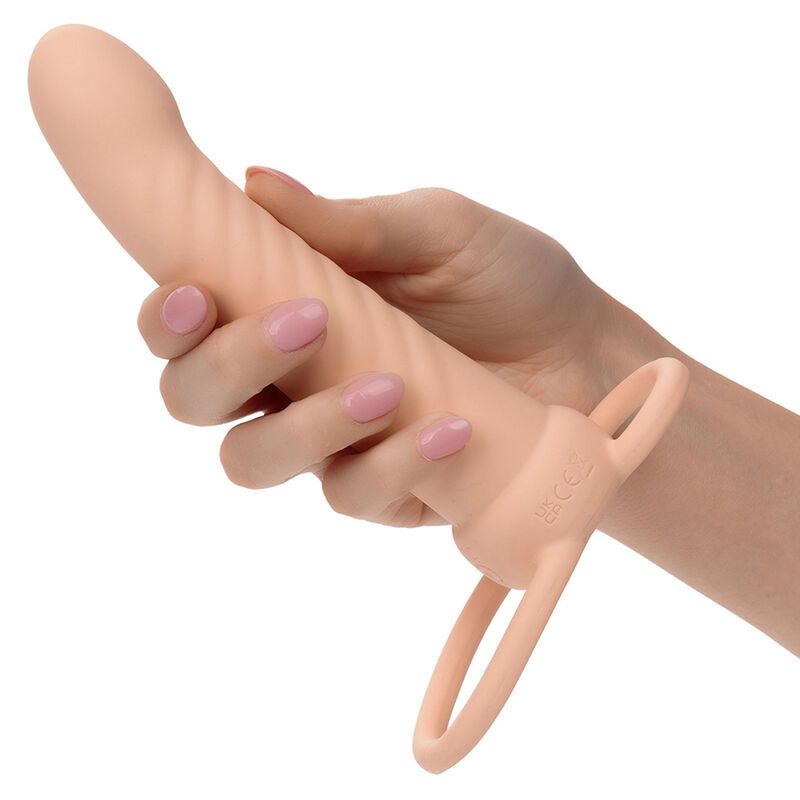 CALEXOTICS - MAXX RIBBED DUAL PENETRATOR 10 VIBRAZIONI CARNE - immagine 7