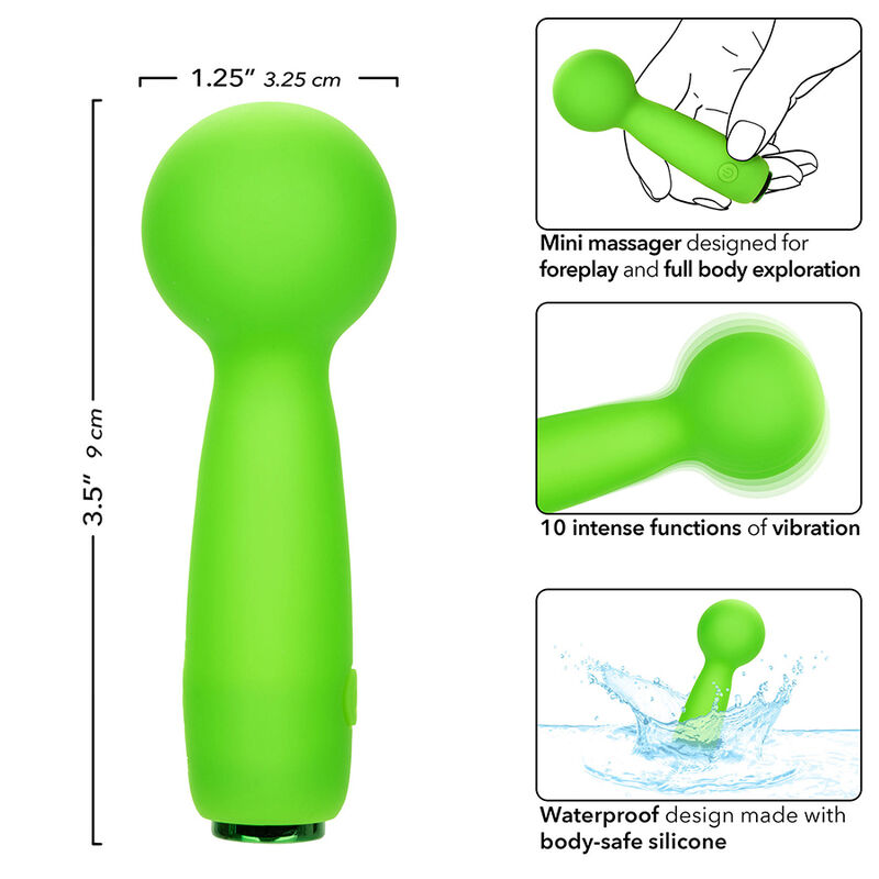 CALEXOTICS - NEON VIBES BUBBLY VIBE IL MINI MASSAGGIATORE 10 VIBRAZIONI VERDE - immagine 7