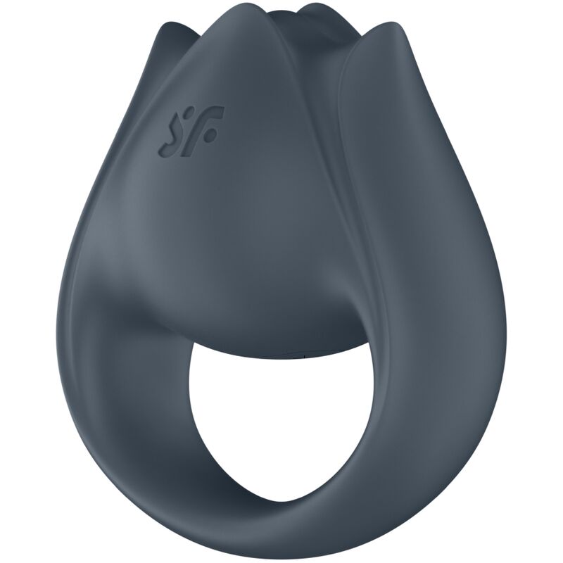 SATISFYER - PERFECT PAIR 2 MULTIVIBRATORE 2 IN 1 ANELLO PER PENE E STIMOLATORE PER DITA GRIGIO - immagine 6
