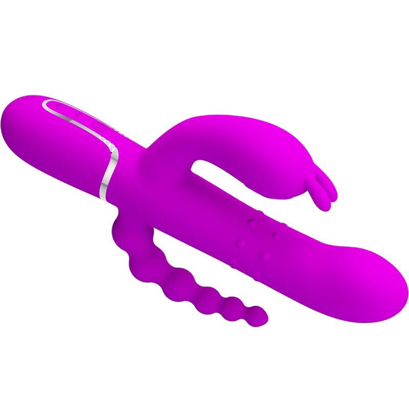 PRETTY LOVE - CAMMY VIBRATORE TRIPLO MULTIFUNZIONE 4 IN 1 ROSA - immagine 3