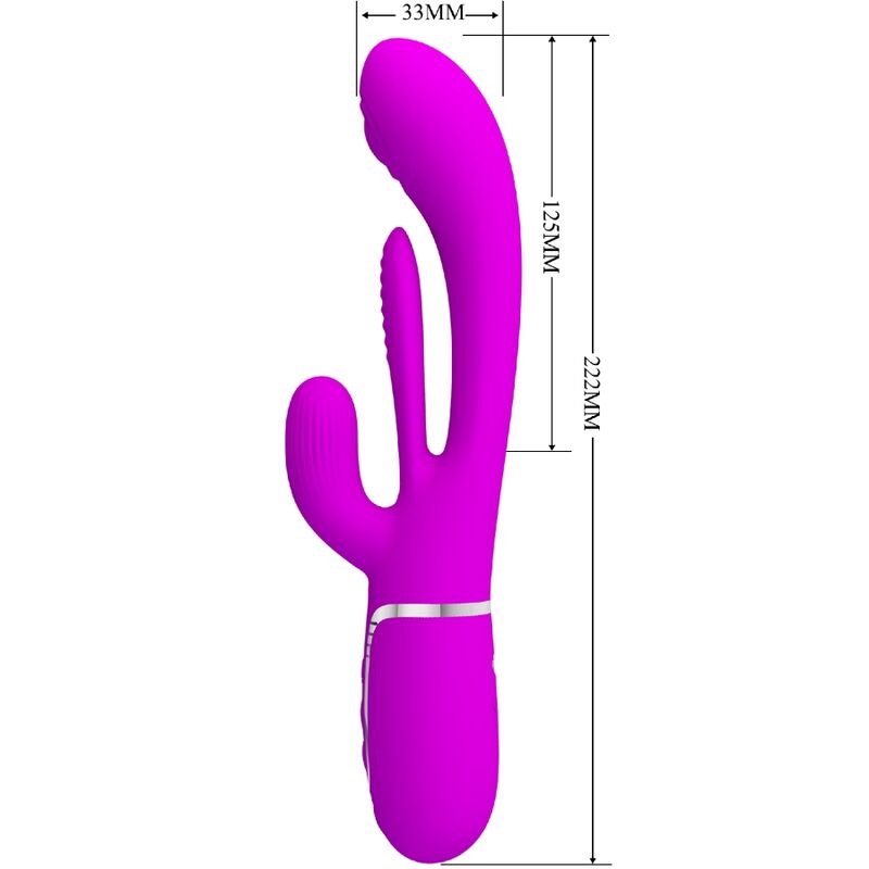 PRETTY LOVE - SHANIA VIBRATORE TRIPLO CONIGLIO MULTIFUNZIONE ROSA - immagine 7