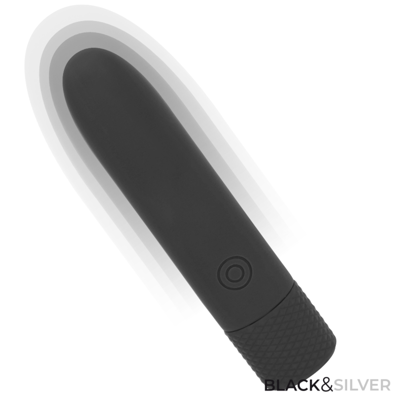 BLACK & SILVER - GERI USB RICARICABILE VIBRANTE BULLET 8 VIBRAZIONI NERO 10 X 2,2 CM - immagine 2