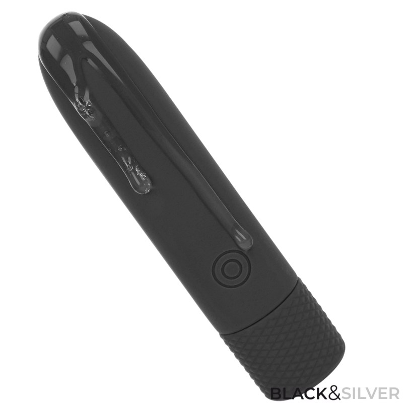 BLACK & SILVER - GERI USB RICARICABILE VIBRANTE BULLET 8 VIBRAZIONI NERO 10 X 2,2 CM - immagine 3