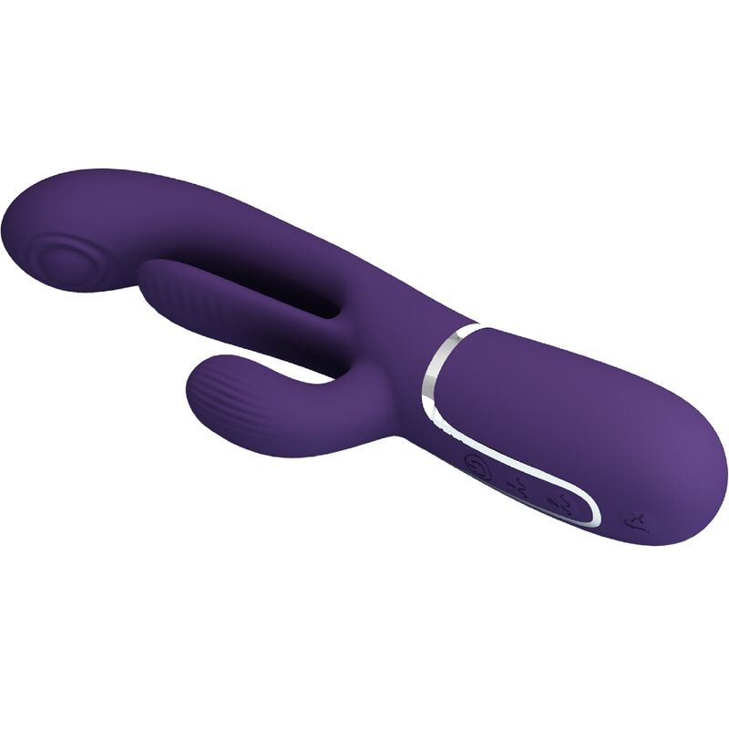 PRETTY LOVE - SHANIA VIBRATORE TRIPLO CONIGLIO MULTIFUNZIONE VIOLA - immagine 5