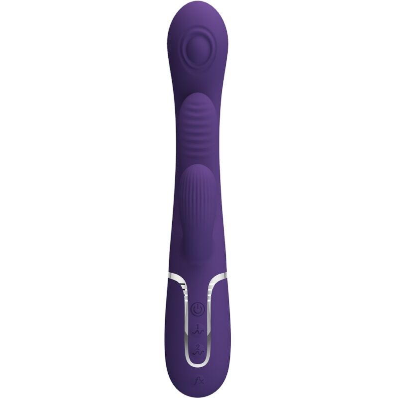 PRETTY LOVE - SHANIA VIBRATORE TRIPLO CONIGLIO MULTIFUNZIONE VIOLA - immagine 3