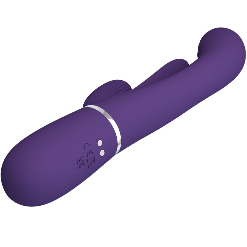 PRETTY LOVE - SHANIA VIBRATORE TRIPLO CONIGLIO MULTIFUNZIONE VIOLA - immagine 6