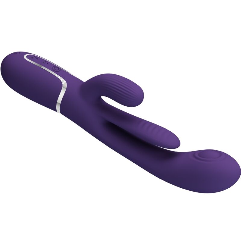 PRETTY LOVE - SHANIA VIBRATORE TRIPLO CONIGLIO MULTIFUNZIONE VIOLA - immagine 7
