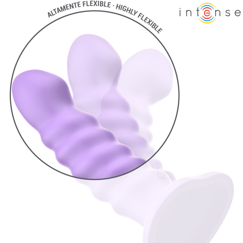 INTENSE - BRENDA VIBRATORE TAGLIA M DESIGN A SPIRALE 10 VIBRAZIONI TELECOMANDO VIOLA - immagine 6