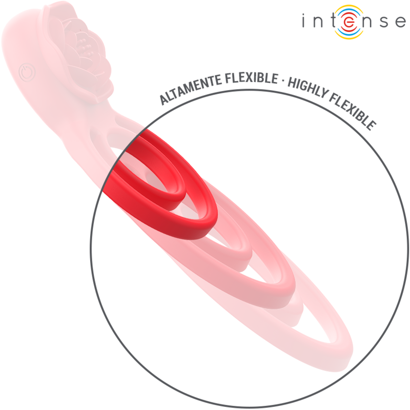 INTENSE - GAIL STIMOLATORE ROSE 10 VIBRAZIONI ROSSO TELECOMANDO - immagine 5