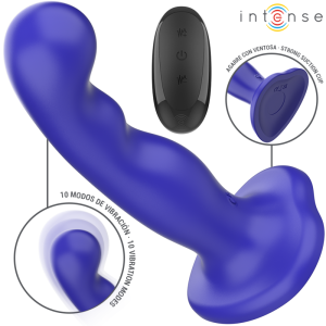 INTENSE - VIBRATORE SHORTY CON VENTOSA TELECOMANDO BLU