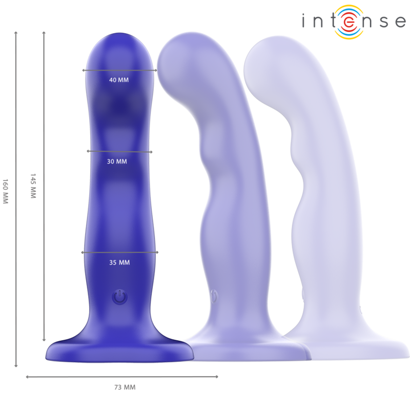 INTENSE - VIBRATORE SHORTY CON VENTOSA TELECOMANDO BLU - immagine 2